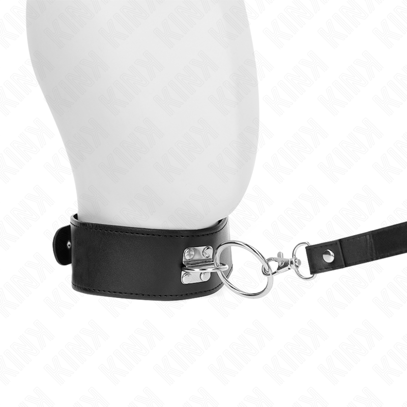KINK - COLLAR CON TACHUELAS DE 116 CM Y CORREA DE CUERO DE 50 X 5 CM