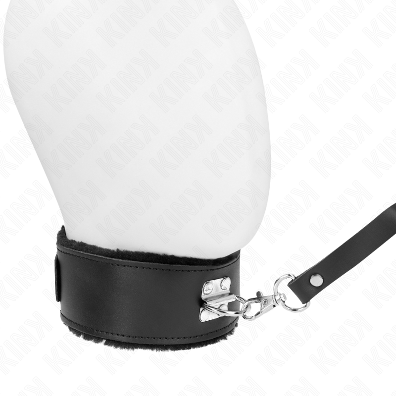 KINK - COLLAR DE 116 CM CON CINTURÓN CON CORREA DE CUERO NEGRO AJUSTABLE 40-48 CM X 6 CM