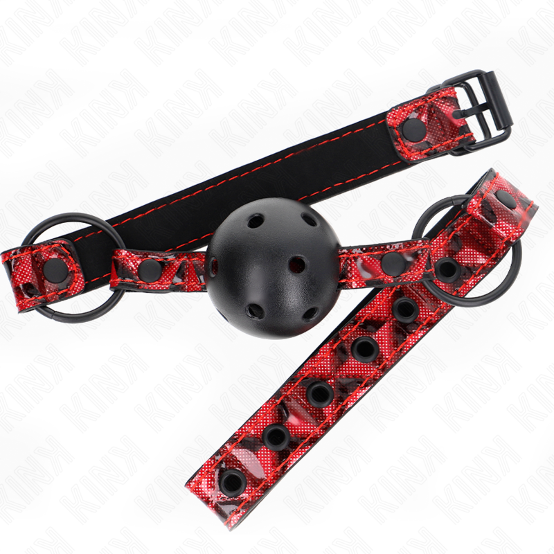 KINK - MORDAZA DE BOLA ESTÁNDAR DIAMANTE 4,5 CM MODELO 2 64,5 CM AJUSTABLE 42-60 CM