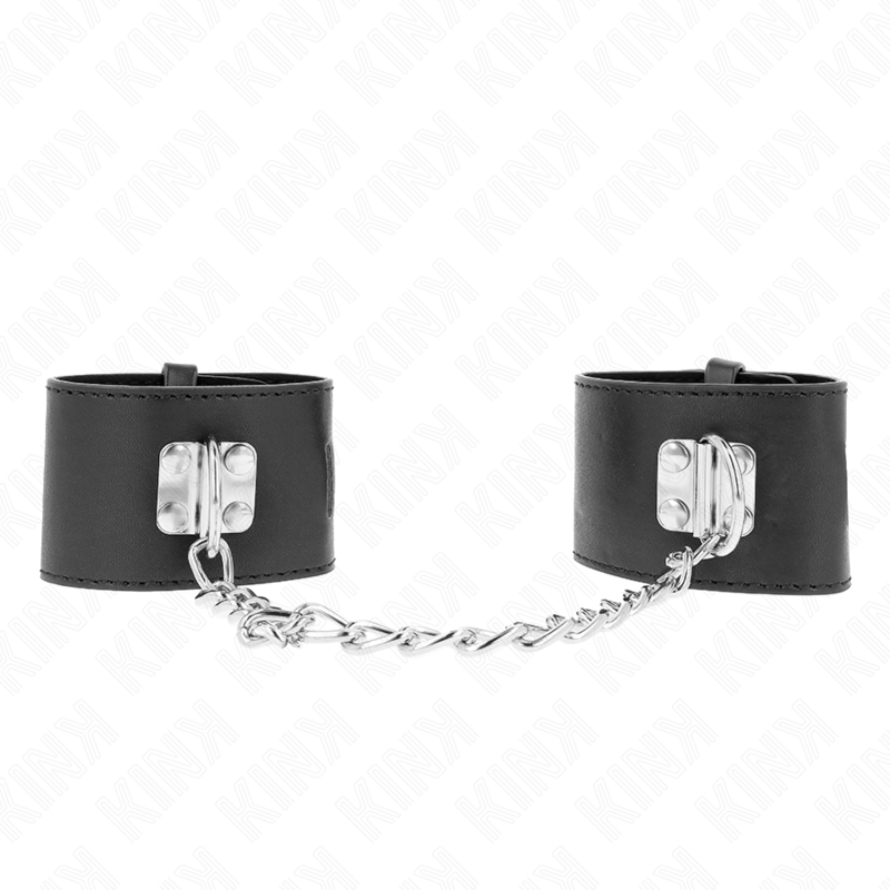 KINK - ESPOSAS FIJAS CON CADENA DE 30 CM Y CIERRE DE CANDADO NEGRO AJUSTABLE 16-23 CM X 5,5 CM