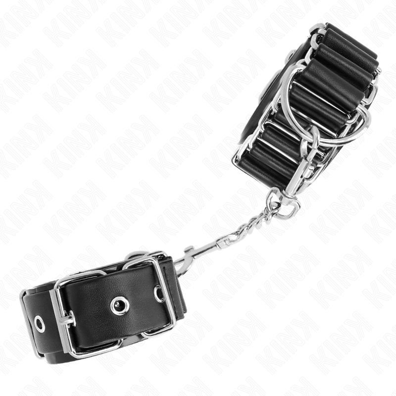 KINK - SUJECIONES PARA MUÑECAS DELGADAS CON BISAGRAS AJUSTABLES NEGRAS 16-22 CM X 3,5 CM
