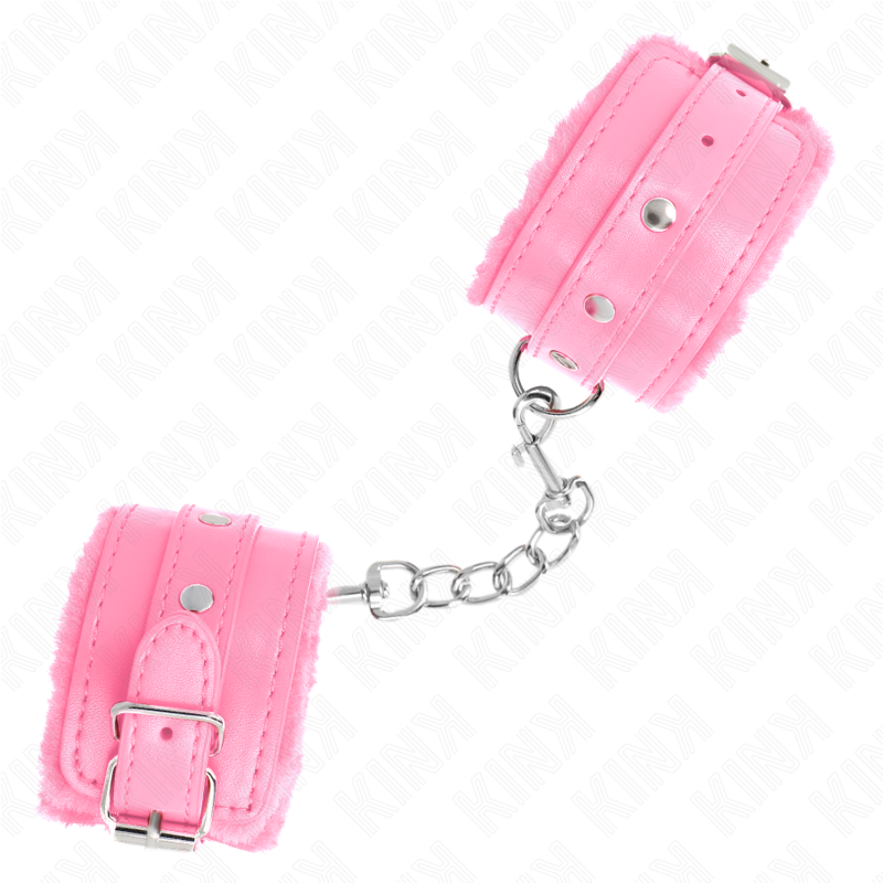 KINK - MUÑECAS CON FORRO DE CUERO ROSA DE PRIMERA CALIDAD Y CINTURÓN ROSA AJUSTABLE 17-29 CM X 6 CM