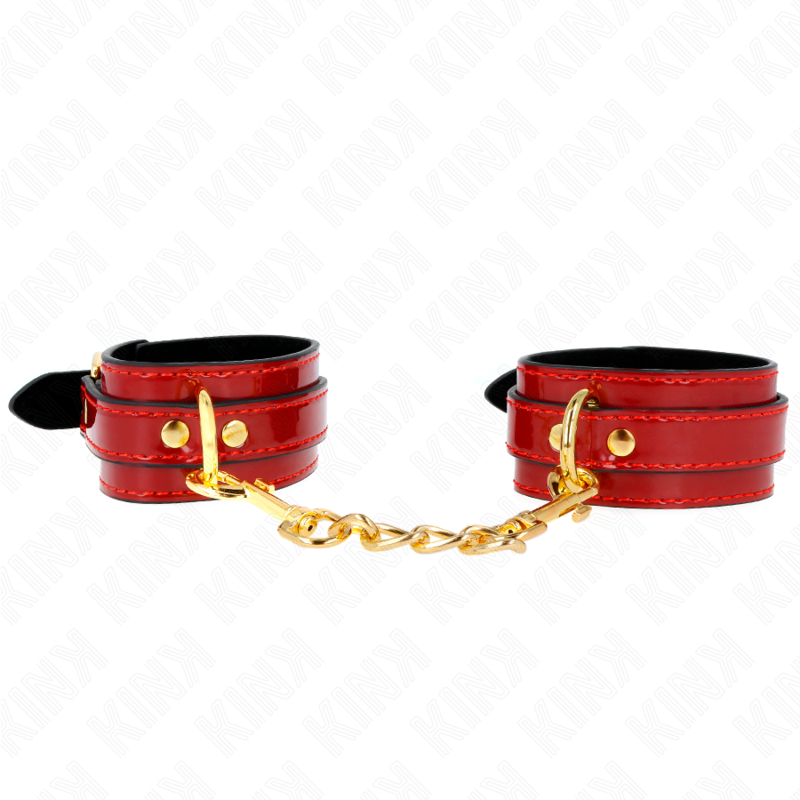 KINK - JOANNA ANGEL ESPOSAS AJUSTABLES ROJAS CON CADENA DORADA 16,5-26 CM X 4 CM