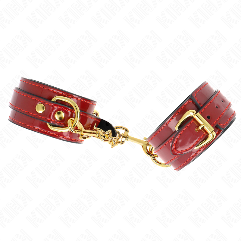 KINK - JOANNA ANGEL ESPOSAS AJUSTABLES ROJAS CON CADENA DORADA 16,5-26 CM X 4 CM