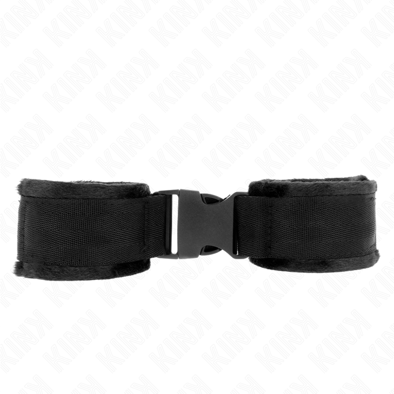 KINK - RESTRICCIONES PARA MUÑECAS DE NYLON CON GANCHO Y BUCLE ROJO-NEGRO MODELO 1 AJUSTABLE 25-35 CM X 6 CM