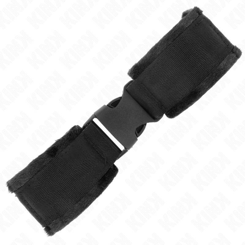 KINK - RESTRICCIONES PARA MUÑECAS DE NYLON CON GANCHO Y BUCLE ROJO-NEGRO MODELO 1 AJUSTABLE 25-35 CM X 6 CM