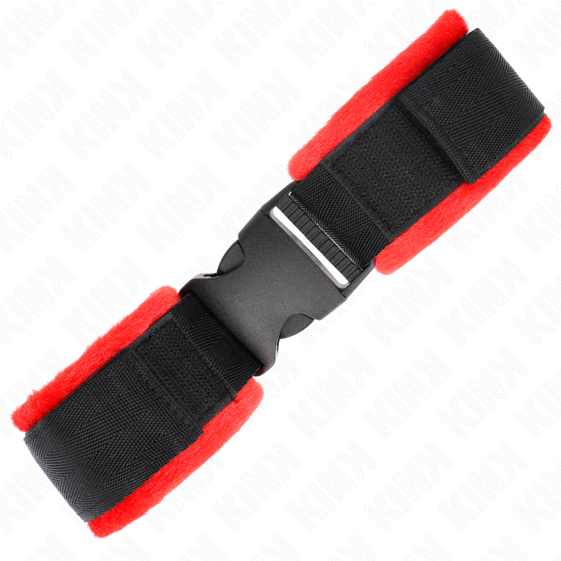KINK - RESTRICCIONES PARA MUÑECAS DE NYLON CON GANCHO Y BUCLE NEGRO MODELO 1 AJUSTABLE 25-35 CM X 6 CM