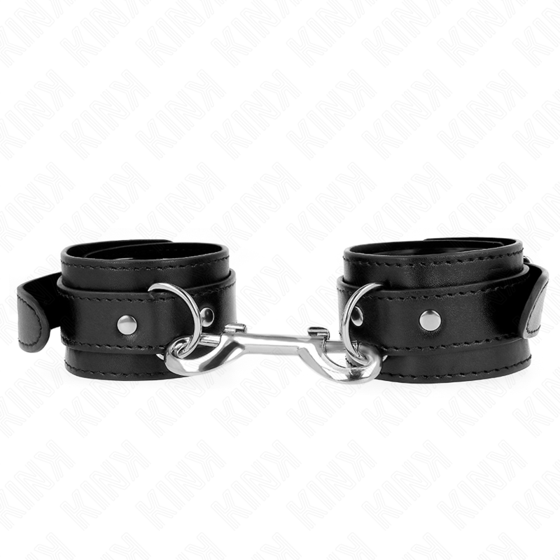 KINK - RESTRICCIONES PARA MUÑECAS - LÍNEA DE REMACHE INDIVIDUAL AJUSTABLE NEGRA 17-28 CM X 5 CM