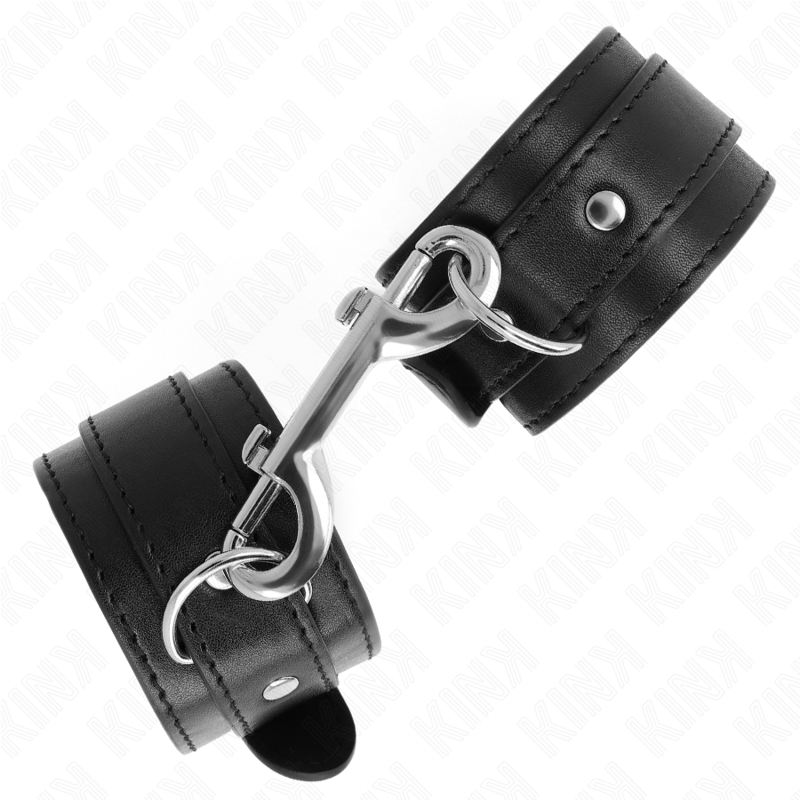 KINK - RESTRICCIONES PARA MUÑECAS - LÍNEA DE REMACHE INDIVIDUAL AJUSTABLE NEGRA 17-28 CM X 5 CM