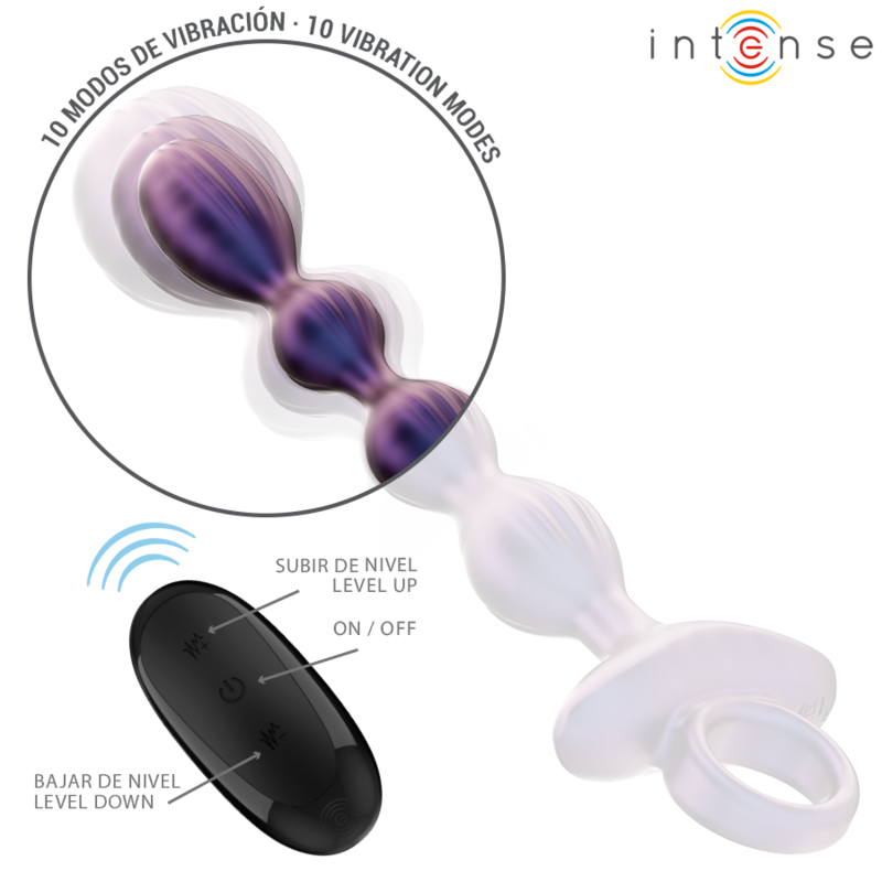 INTENSO - PLUG ANAL VIBRADOR JACKIE MODELO 1 CONTROL REMOTO