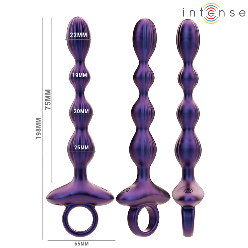INTENSO - PLUG ANAL VIBRADOR JACKIE MODELO 1 CONTROL REMOTO