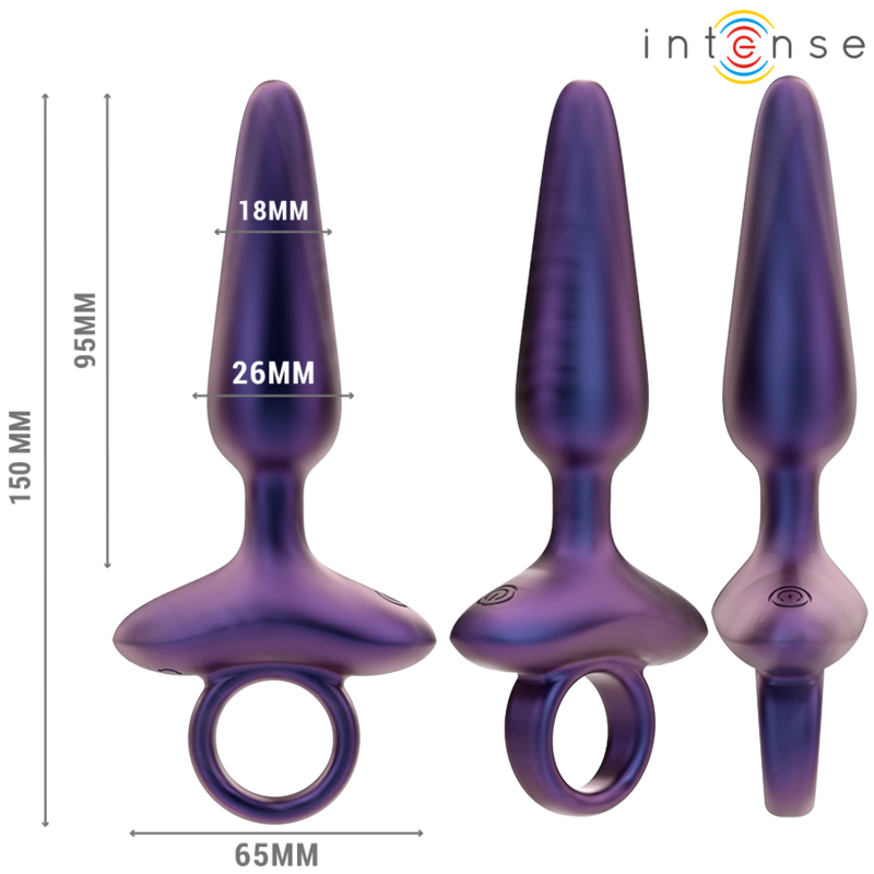 INTENSE - VIBRADOR PLUG ANAL MARLON MODELO 4 CONTROL REMOTO