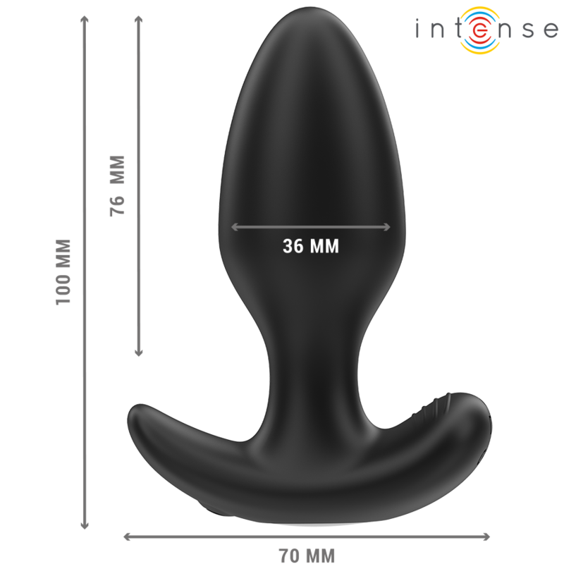 INTENSE - JOEY PLUG ANAL 10 VIBRACIONES CONTROL REMOTO NEGRO