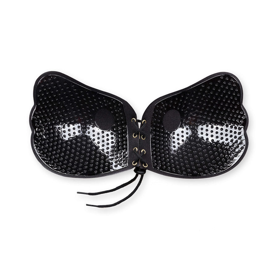 BYE-BRA - Sujetador push-up con encaje, copa D, color negro