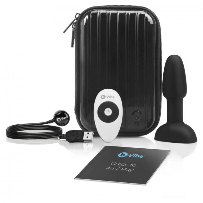 B-VIBE - PLUG ANAL CON CONTROL REMOTO Y ANILLO PEQUEÑO NEGRO