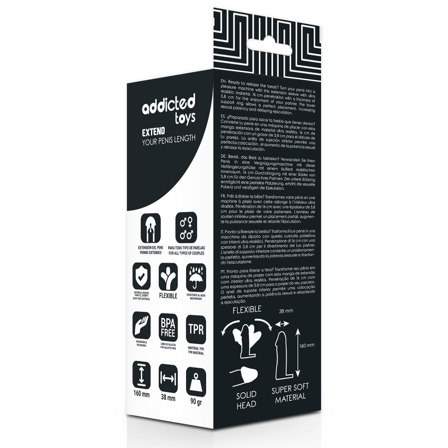 JUGUETES ADICTIVOS - ALARGA TU PENE 16 CM