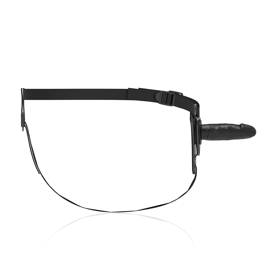 ARNÉS FETICHE SUBMISSIVE - SILICONA REALISTA NEGRA 15 CM