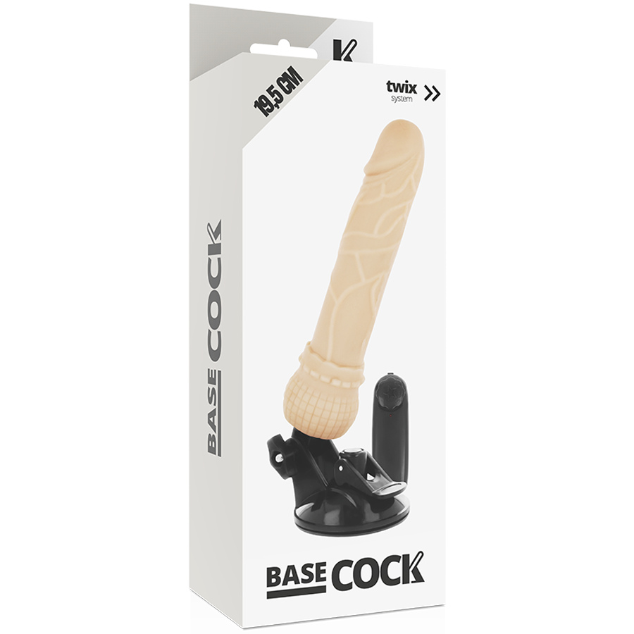 BASECOCK - VIBRADOR CONTROL REMOTO NATURAL REALISTA BASECOCK 19,5 CM