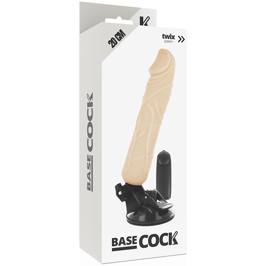 BASECOCK - VIBRADOR CONTROL REMOTO NATURAL REALISTA 20 CM -O- 4 CM