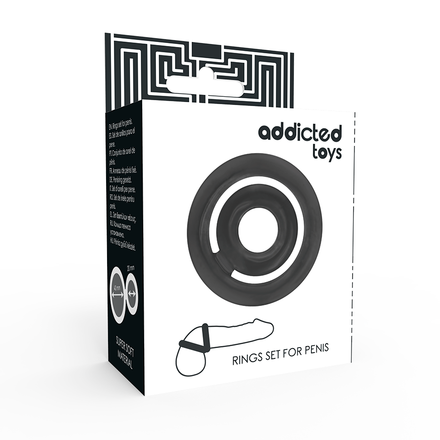 JUGUETES ADICTOS - POTENZ- ANILLO C PARA PENE NEGRO