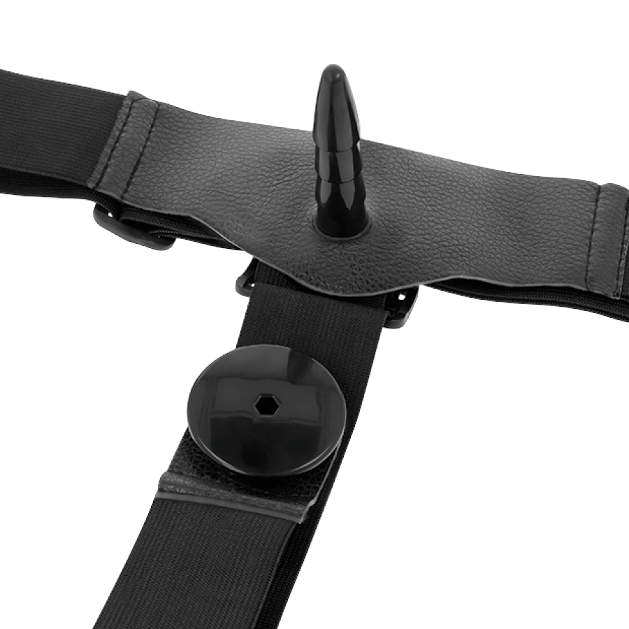 ARNÉS ATRACCIÓN - RODNEY VIBRADOR DOBLE PENETRACIÓN 18 CM -O- 3,5 CM