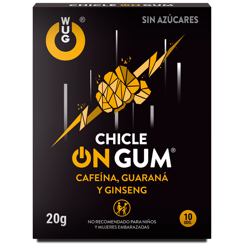 GOMA WUG GUM - CON CAFEÍNA, GINSENG Y GUARANÁ 10 UNIDADES