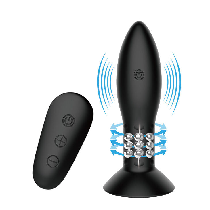 MR PLAY - ENCHUFE DE CONTROL REMOTO CON BOLAS GIRATORIAS NEGRAS