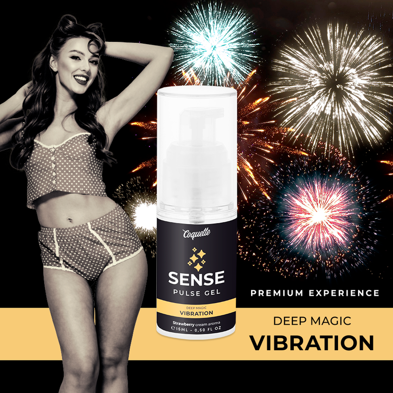 COQUETTE CHIC DESIRE - GEL VIBRADOR LÍQUIDO PREMIUM FRESA PULSE 15ML
