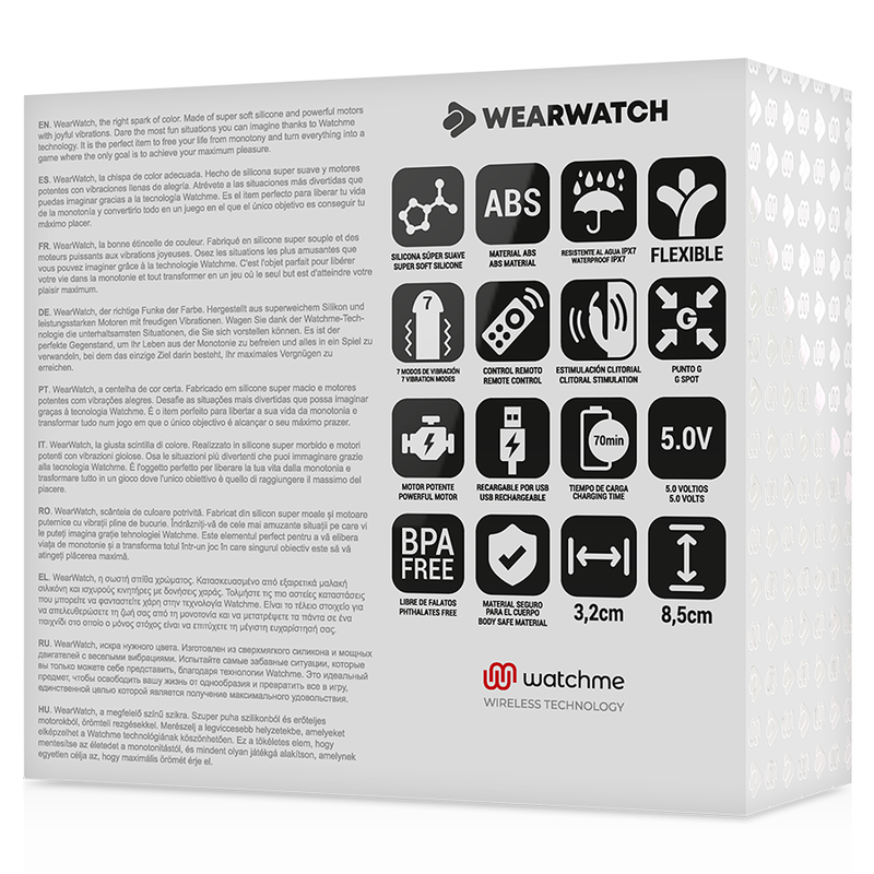 WEARWATCH - WATCHME VIBRADOR CON TECNOLOGÍA DUAL PARA AGUA DE MAR Y NIEVE