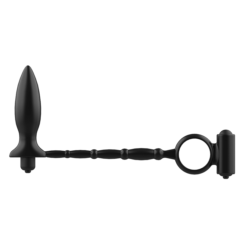 JUGUETES ADICTIVOS - PLUG ANAL CON ANILLO VIBRADOR