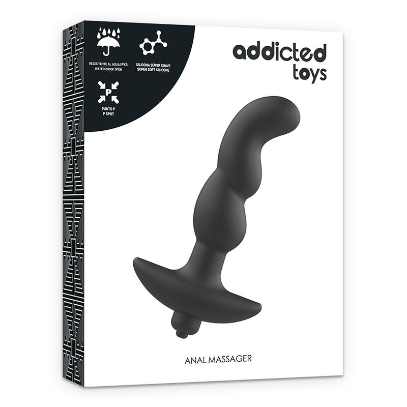 ADDICTED TOYS - MASAJEADOR ANAL VIBRADOR NEGRO MODELO 2