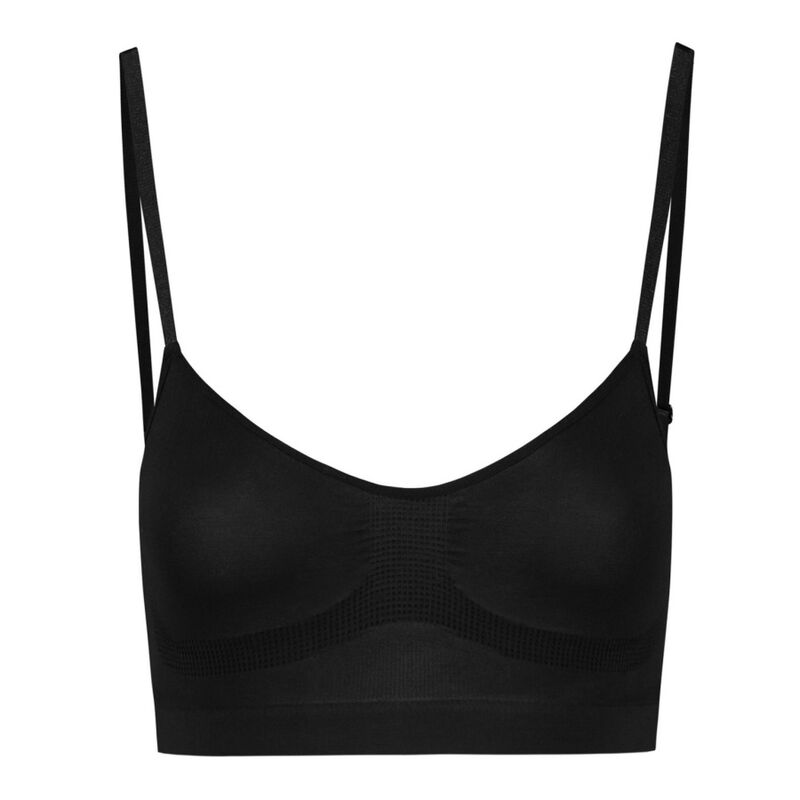 BYE-BRA - SUJETADOR CONTROL MEDIO SIN PUNTOS NEGRO TALLA S