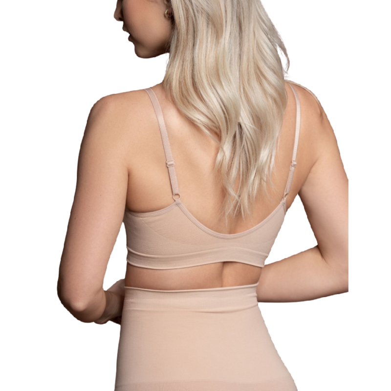 BYE-BRA - SUJETADOR CONTROL MEDIO SIN PUNTOS NEGRO TALLA S