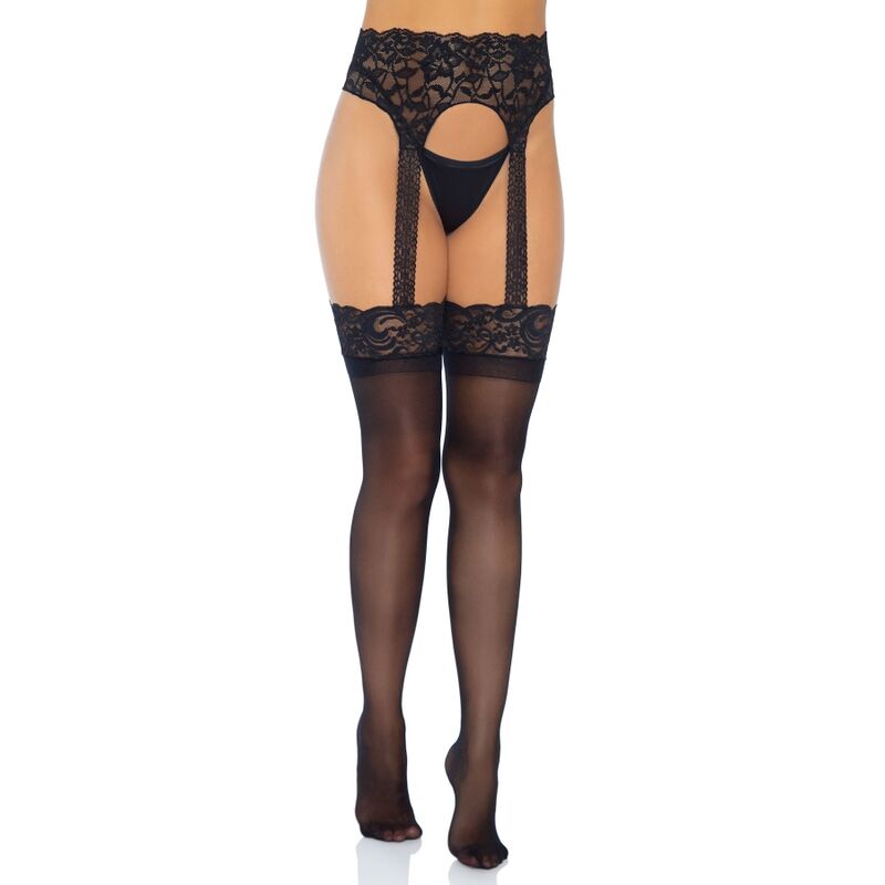 LEG AVENUE - MEDIAS OPACAS CON LIGUERO TALLA ÚNICA