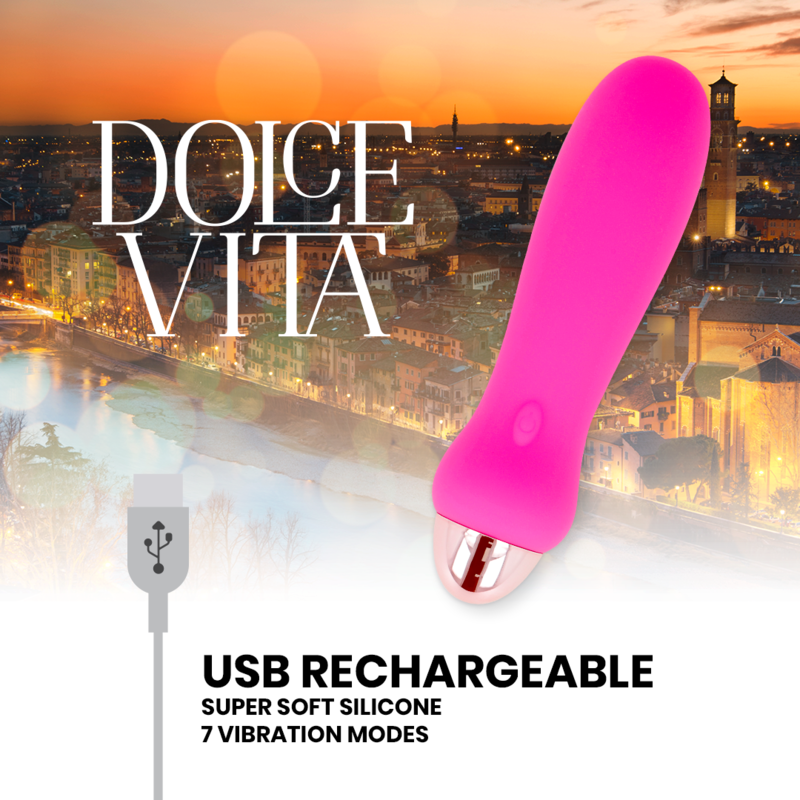 VIBRADOR RECARREGÁVEL CINCO PINK 7 VELOCIDADES