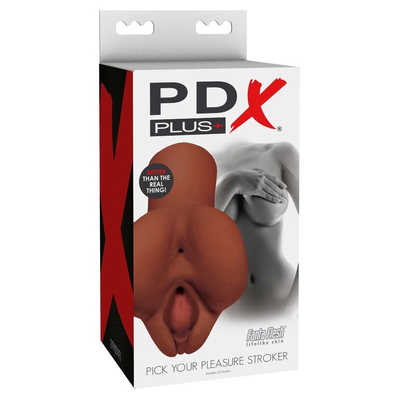 PDX PLUS - ELIGE TU PLACER MASTURBADOR DOBLE MARRÓN