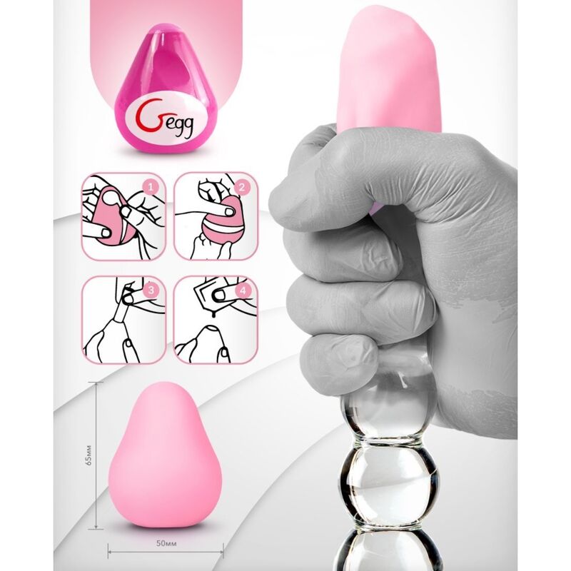 G-VIBE - MASTURBADOR REUTILIZABLE TEXTURIZADO HUEVO ROSA