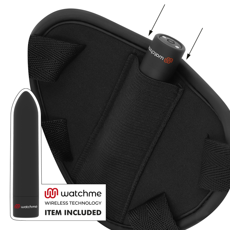 ARNÉS CIBERFETISH SUBMISSIVE CON DILDO Y BALA CONTROL REMOTO TECNOLOGÍA WATCHME L