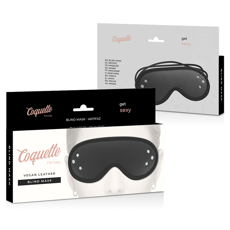 COQUETTE CHIC DESIRE - MÁSCARA FANTASÍA DE CUERO VEGANO CON FORRO DE NEOPRENO