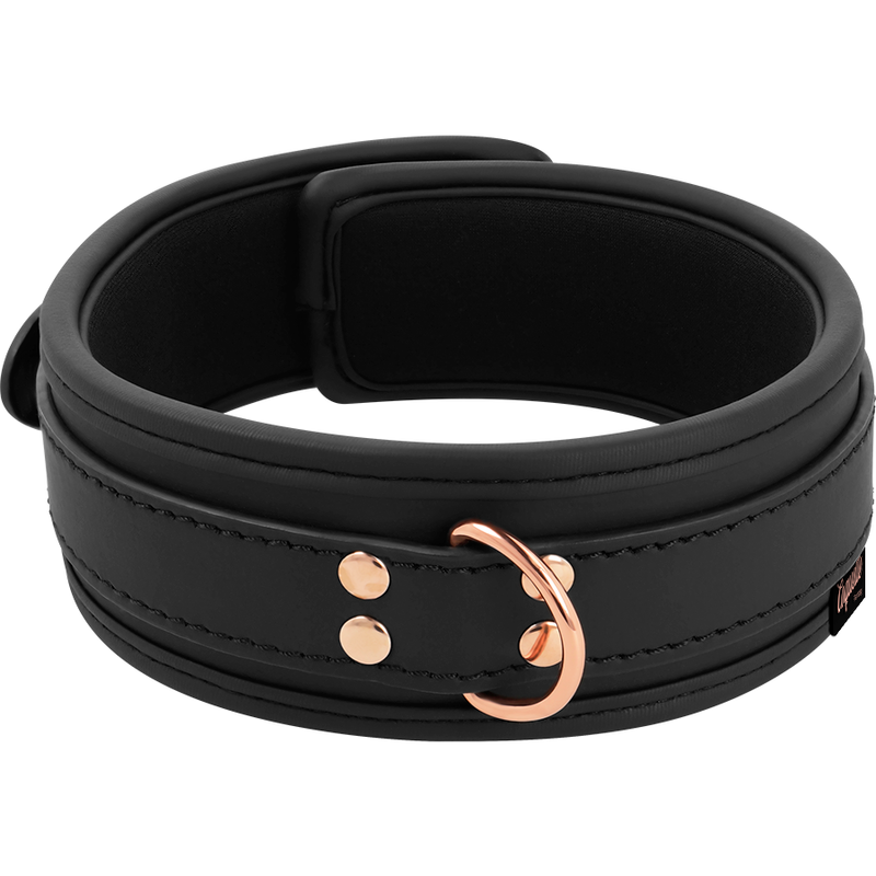 COQUETTE CHIC DESIRE - COLLAR FANTASÍA DE CUERO VEGANO CON FORRO Y ASA DE NEOPRENO