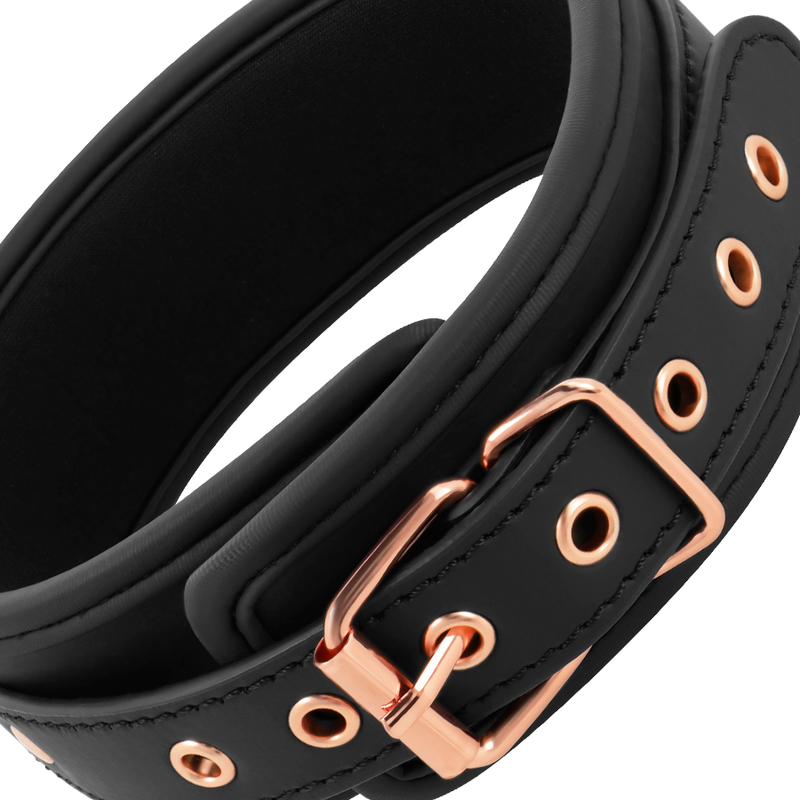 COQUETTE CHIC DESIRE - COLLAR FANTASÍA DE CUERO VEGANO CON FORRO Y ASA DE NEOPRENO