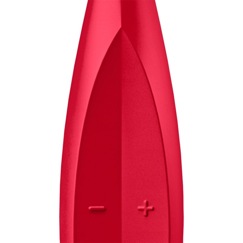 SATISFYER - VIBRADOR CON PUNTA GIRATORIA DIVERTIDA DE COLOR ROJO