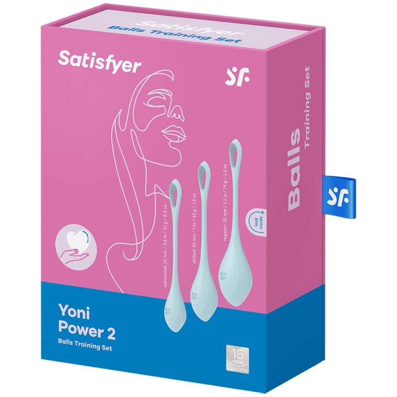 SATISFYER - SET DE ENTRENAMIENTO YONI POWER 2 AZUL