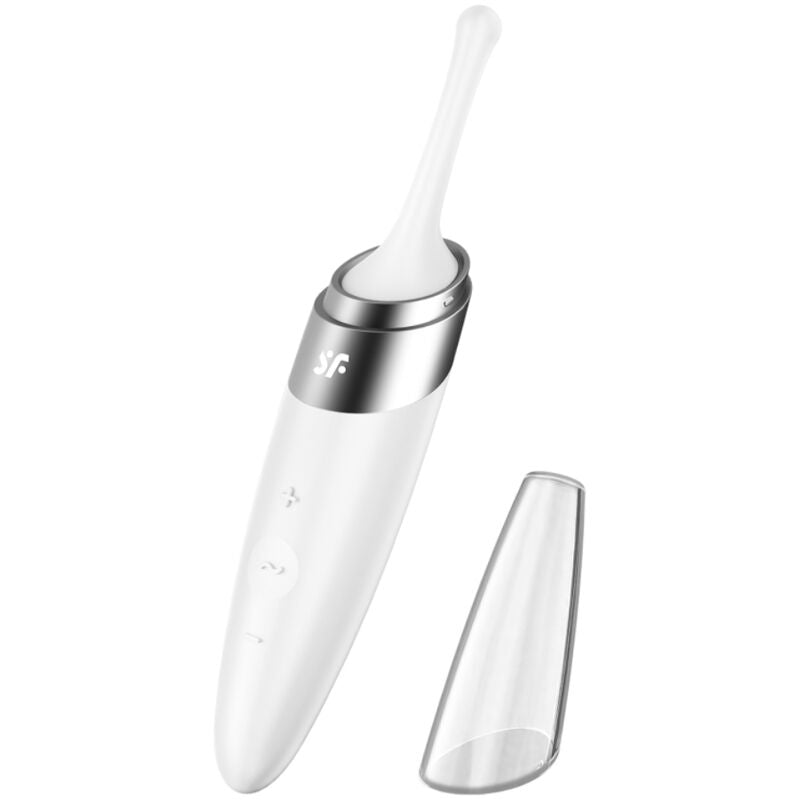 SATISFYER - TWIRLING DELIGHT CLITORAL STIMULATOR WHITE