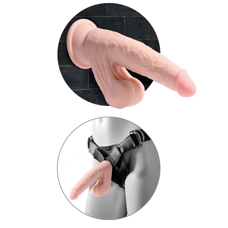 KING COCK - PLUS 3D DILDO SWING BALLS 20.3 CM