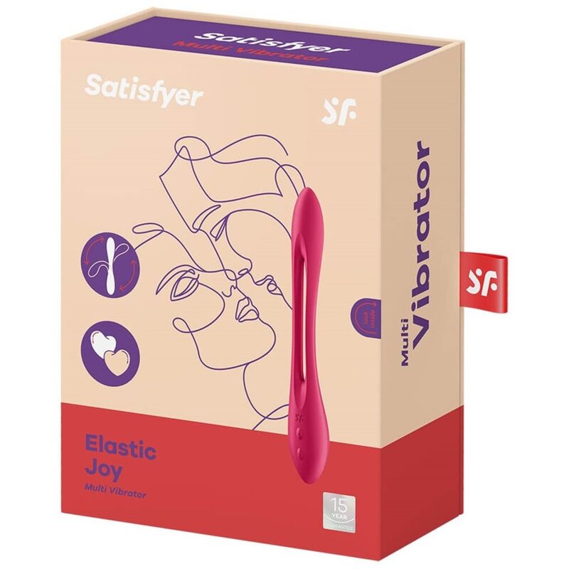 SATISFYER - MULTIVIBRADOR ELASTIC JOY ROJO