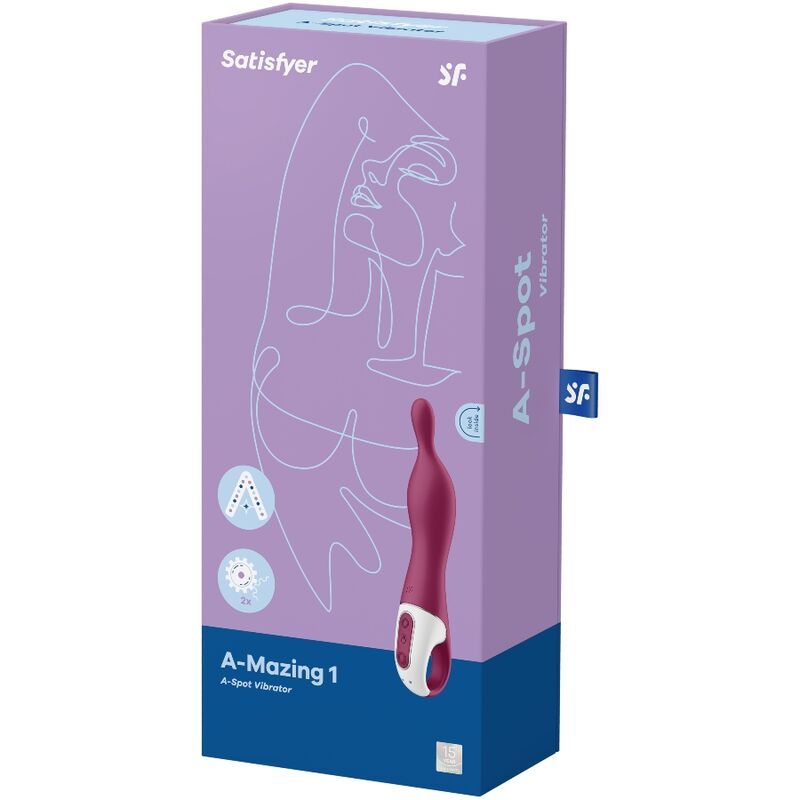 SATISFYER - INCREÍBLE VIBRADOR ASPOT BERRY DE 1 ACEITE