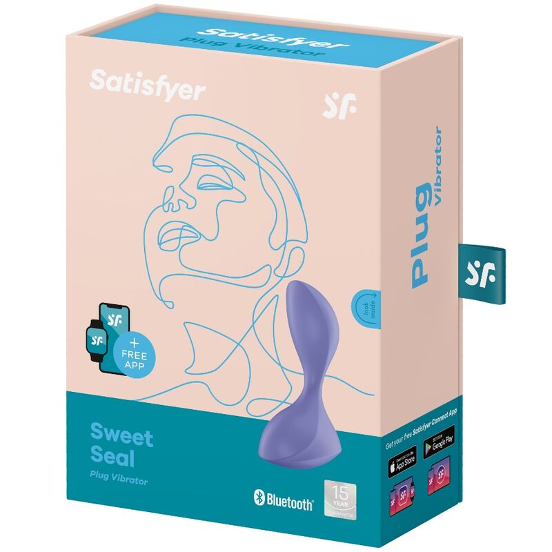 SATISFYER - PLUG VIBRADOR CON APLICACIÓN SWEET SEAL VIOLETA