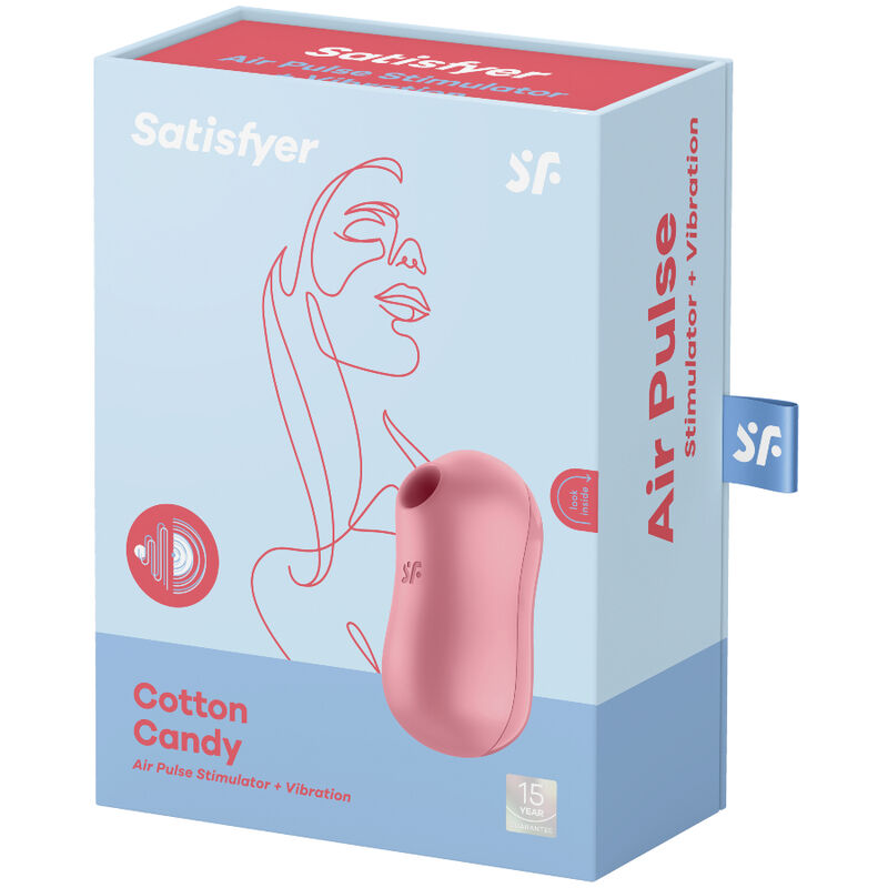 SATISFYER - ESTIMULADOR Y VIBRADOR DE PULSACIÓN DE AIRE DE COLOR MORADO COTTON CANDY