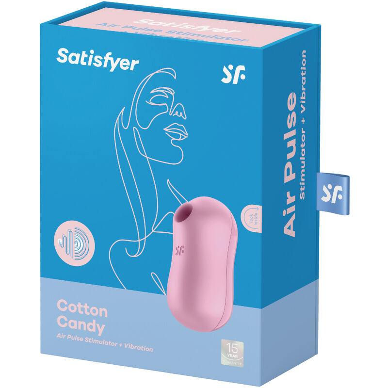 SATISFYER - ESTIMULADOR Y VIBRADOR DE PULSACIÓN DE AIRE DE COLOR MORADO COTTON CANDY